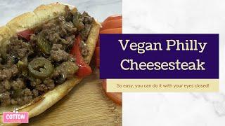 Vegan Philly Cheese Steak Sub  Ft. Impossible Burger & Veggies