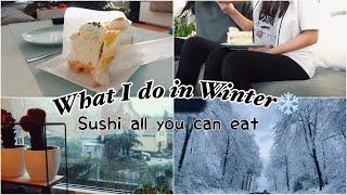 What I do in Winter in Germany? "Sushi all you can eat " (Apa yang aku lakukan di musim salju)