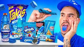 I Tried Eating ONLY Blue Foods For 24 HOURS