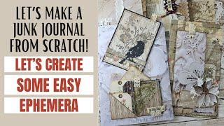 Let's create ephemera for our junk journal! HOW TO MAKE A JUNK JOURNAL FROM SCRATCH!
