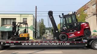 New Sold Taylor XH180 and used Big Joe V15 leaving Washington Liftruck