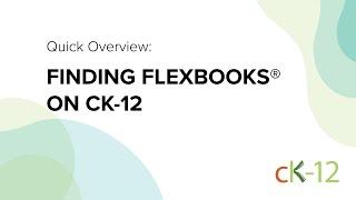 Finding FlexBooks® on CK-12