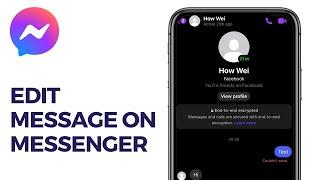 How To Edit Message on Messenger 2024
