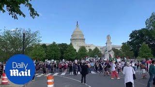 Pro-Palestinian protesters demonstrate in Washington DC