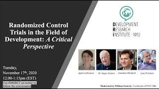 Randomized Control Trials in the Field of Development: A Critical Perspective (Webinar)