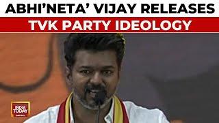 Want Tamil & English Only Policy For TN: Thalapathy Vijay Releases TVK Party's Ideology |India Today