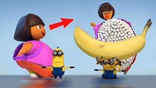 ‍️Dora The Explorer & Minions FUN Experiments 