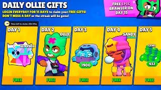 THAAAAANKS!!! DAILY OLLIE FREE GIFTS - Brawl Stars