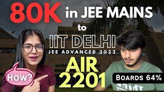 From 64%(Boards)+ 80k (Jee Mains) to AIR 2201 in Jee Advanced  IIT-JEE Journey of Kartik(IIT Delhi)