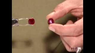 Comparing a Transparent Faceted Ruby to a Star Ruby by GIA