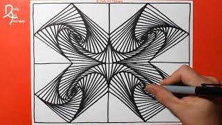 Breathtaking Zentangle Pattern | 3D Spiral Drawing / Good Stress Relieving Art