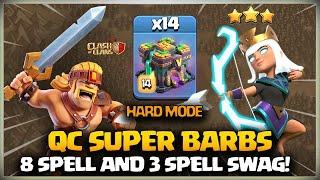 Use on These Bases! Th14 Queen Charge Super Barbarian Attack | Th14 Super Barbarian Attack in coc