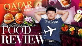 World's BEST BUSINESS CLASS! FOOD REVIEW of Qatar Airways Business Class From New York to Istanbul