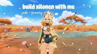 building/leveling up xilonen ⋆.˚ | cozy genshin gameplay