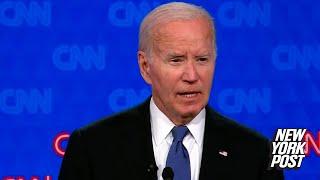 Biden's voice sounds raspy during presidential debate