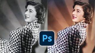 How to Color Vintage Photos Fast and Easy in Photoshop Tutorial