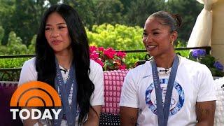 Suni Lee and Jordan Chiles talk Paris medals wins, making TikToks