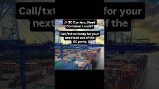 We are local, we know the ports, we know the SC roads!  ️ 854-213-3562