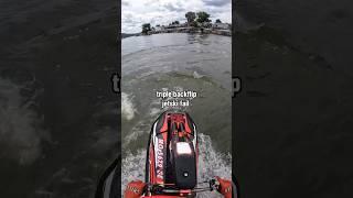 triple backflip jetski fail #jetski #flip #backflip #sendit #pov #2stroke #moto #extremesports #brap