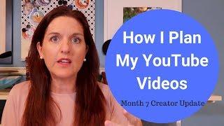 Month 7 YouTube Creator Update! Q and A and How I Plan My Videos