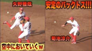 神業連発！カープのシートノックで二遊間がヤバすぎた！#矢野雅哉#小園海斗#菊池涼介#羽月隆太郎#広島#カープ#ハイライト#ダイジェスト