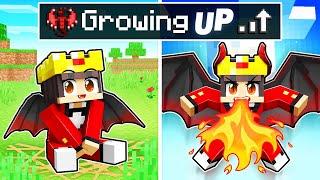 GROWING UP as a DRAGON In Minecraft!