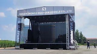 Hydraulic Mobile Stage Truck trailer manufacturer HUAYUAN ST315 Stage trailer for concert events