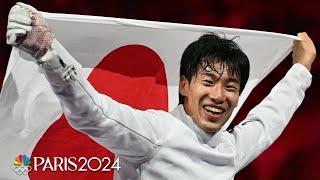 Japan's Koki Kano bests France's Yannick Borel for historic epee medal | Paris Olympics | NBC Sports