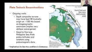 PNG stream - New Guinea models & implications for PNG tectonic history by Sabin Zahirovic