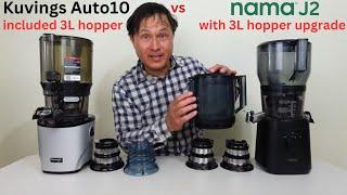 Kuvings Auto10 vs Nama J2 with 3 Liter Hopper Upgrade Comparison