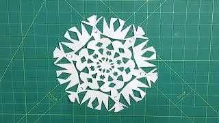 Simple SnowFlakes (Paper Snowflakes)| Christmas Decoration (@Mocha Arts & Crafts ) Paper Flakes #7