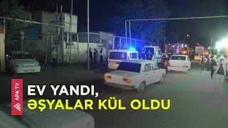 Maştağada 2 otaqlı ev yandı, kirayədə yaşayan qadının halı pisləşdi - APA TV