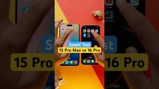 Speed Test: iPhone 15 Pro Max vs iPhone 16 Pro #iphone15 #iphone16 #apple