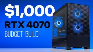 Build an RTX 4070 Budget Gaming PC for less than $1000.  Better than a PS5 Pro!