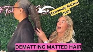 Detangling Extremely Matted Hair in 9 hours - How to Detangle Hair