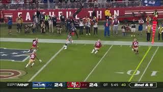 Russell Wilson Picked Off Dre Greenlaw in OT Seahawks vs 49ers  Highlights