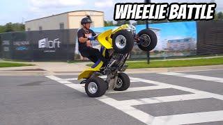 TEACHING RANDY HOW TO WHEELIE A QUAD TO BATTLE NICK ! ( CALL OUT ) | BRAAP VLOGS