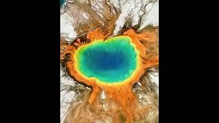 Yellowstone USA This is a true masterpiece of nature   the Grand Prismatic Spring geyser in Yellowst