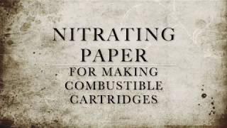 Nitrating  Paper for Combustible Cartridges