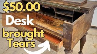 ANTIQUE Desk RESTORATION Story You WON'T Soon FORGET...