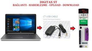 Control Techniques Digitax ST Sürücü # Bağlantı - Upload - Download - Online Olma