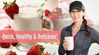 High-Protein Strawberry Cottage Cheese Smoothie for Weight Loss