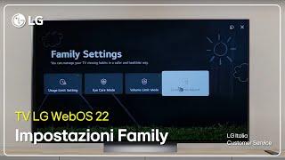 LG TV | Family Settings Smart TV  - WebOS 22