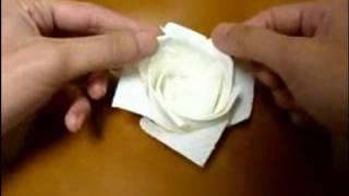 origami rose kitchen papertowel