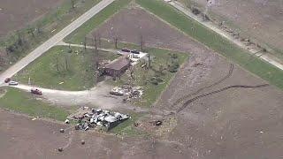 NewsChopper 9 captures damage in Pilot Grove, Missouri, after probable tornado