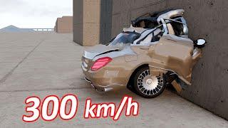 Mercedes-Maybach S600 v Wall 300 KM/H - BeamNG Drive