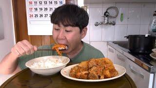 김치찜에 대접밥 너무나도 먹고싶었습니다 흰쌀밥에 김치찜으로 재충전하고 다시 달려봅니다 먹방 MUKBANG