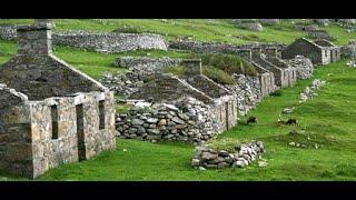 Cottages And People On History Visit To Hirta St Kilda Outer Hebrides Scotland