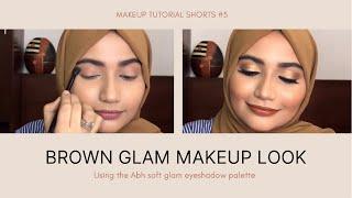 Brown makeup look | Abh Soft glam palette | #shorts