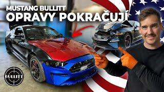 Mustang Bullitt 5.0 V8 480HP dovezený z USA je znovu na scéně. Díly na opravu už z části máme, hurá!